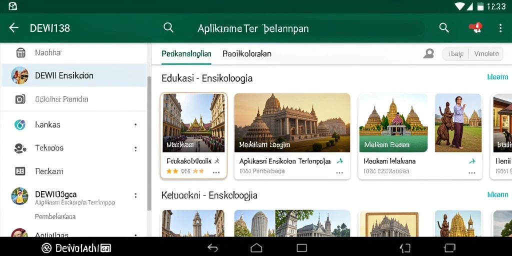 Antarmuka pengguna DEWI138 yang informatif dan menarik.