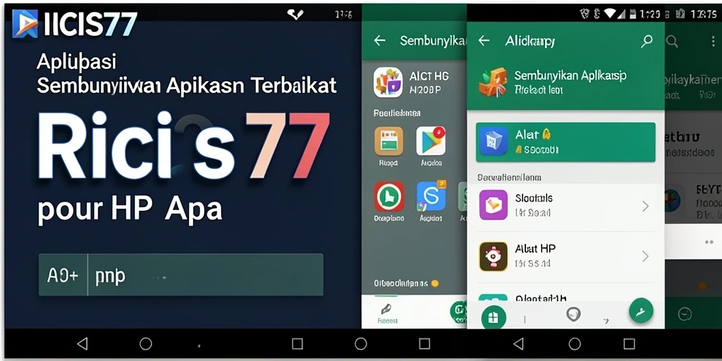 Tampilan antarmuka RICIS77 yang sederhana dan fungsional untuk sembunyikan aplikasi.