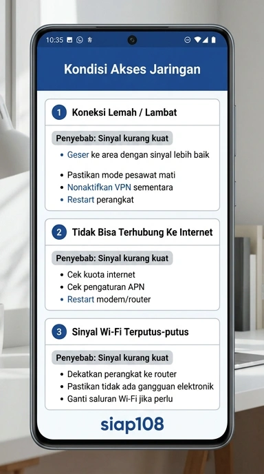 Tampilan link alternatif siap108